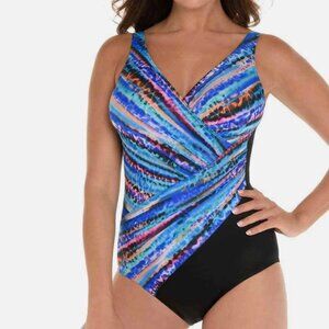 Miraclesuit Blue Oceanus One Piece Swimsuit